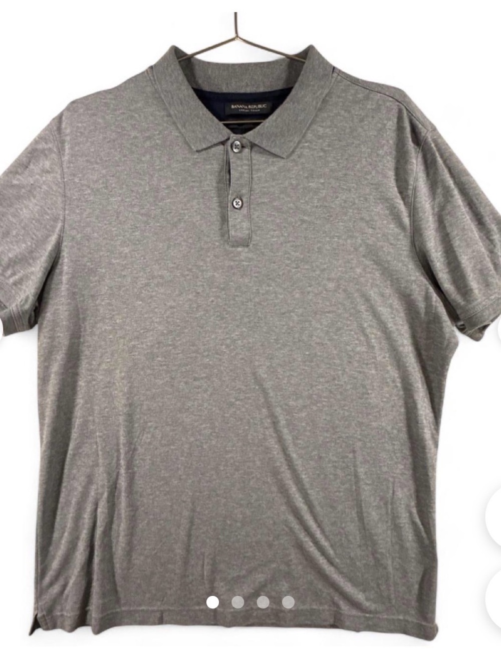 banana republic luxury men’s slim fit gray polo golf shirt